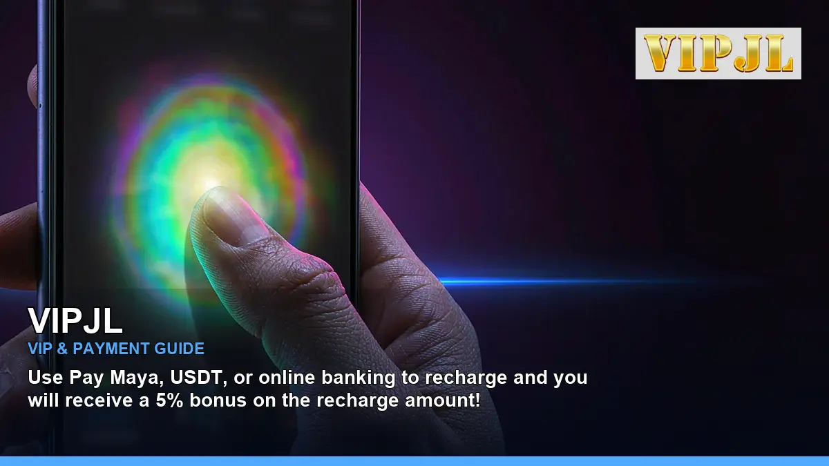 VIPJL casino payment methods featuring a Philippine casino game interface with a card and phone composition