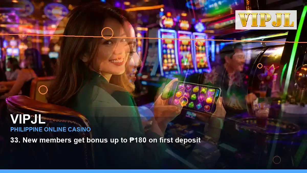 VIPJL casino cashback rewards in a layered collage scene for the VIPJL brand search, casino access, games, account help and