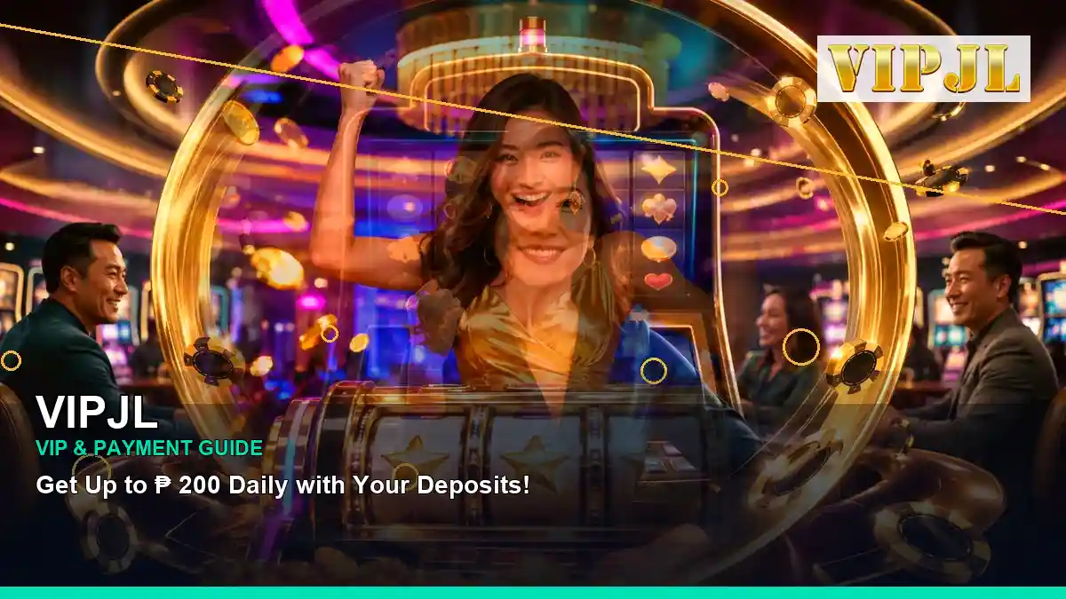 VIPJL centered gold jackpot slot games highlighting mobile-friendly casino play